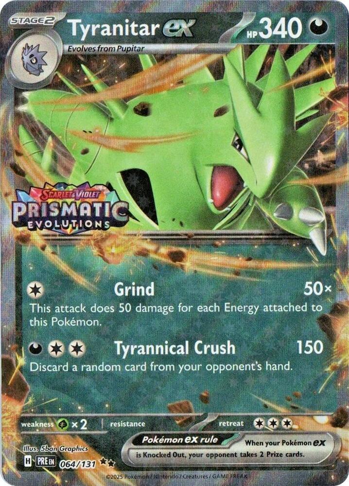 Tyranitar ex – Prismatic Evolutions STAMPED 064/131