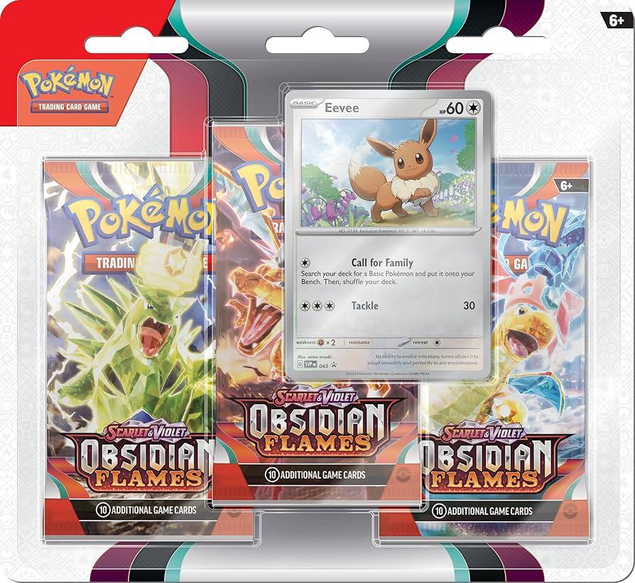 Pokémon TCG – Obsidian Flames Eevee 3-Pack Blister
