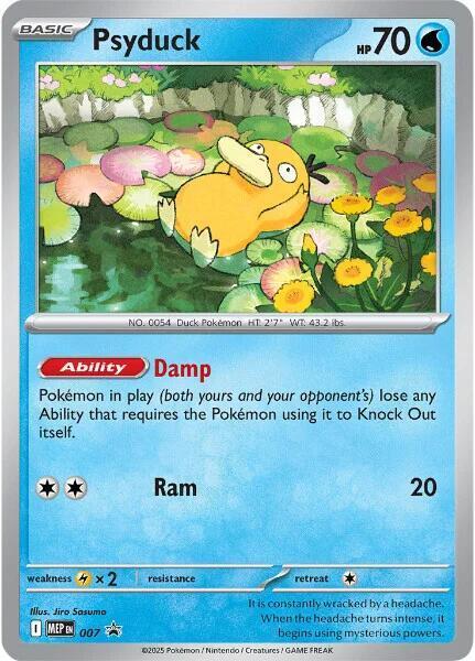 Psyduck Pokemon Black Star Promo - Mega Evolution 007