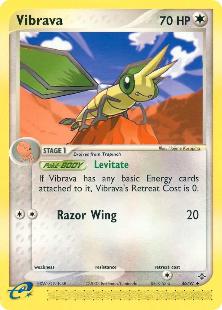 Vibrava [Reverse Holo] #46 Pokemon Dragon