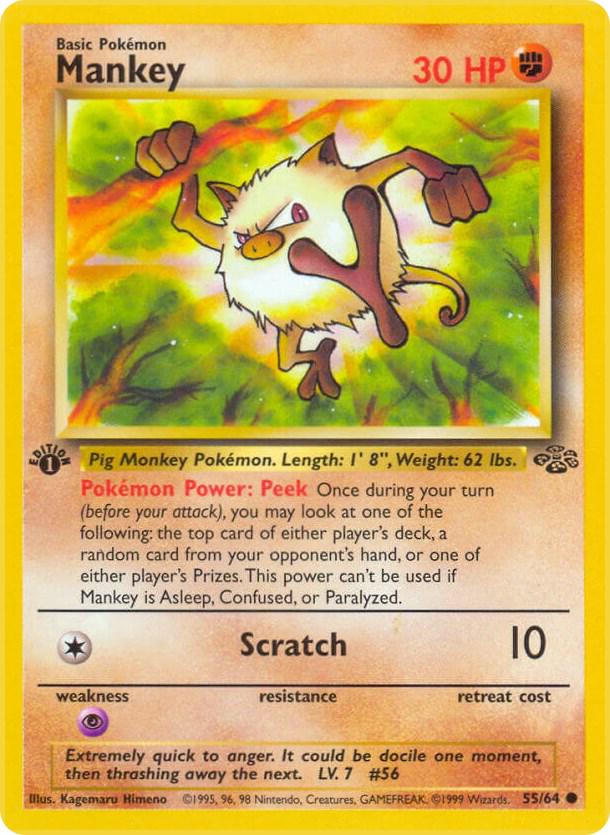 Mankey [1st Edition] - Pokémon Jungle 55/64