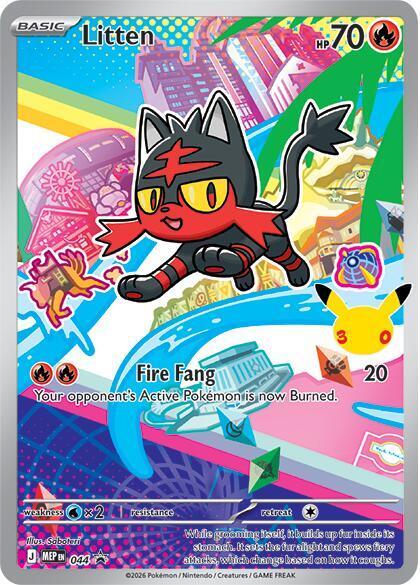 Litten,Popplio,Rowlet First Partner Promos (3'lü Set)