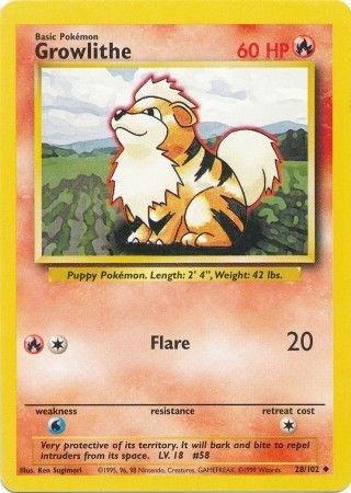 Growlithe - Base Set 28/102