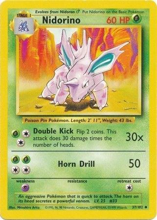 Nidorino - Base Set 37/102